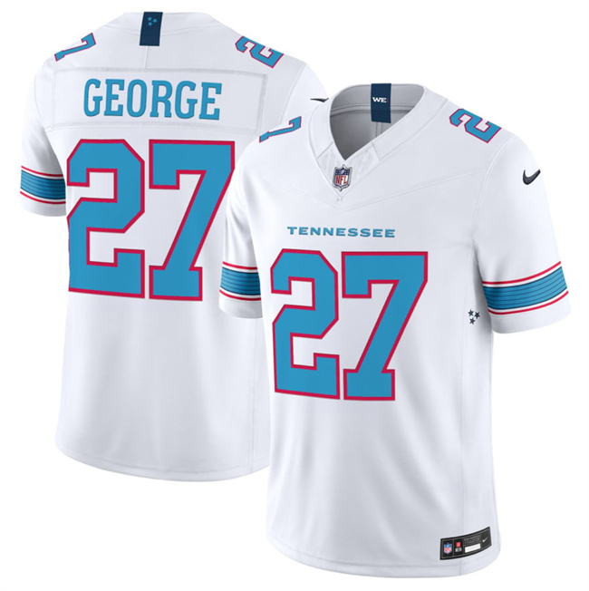 Men's White Tennessee Titans #27 Eddie George 2026 F.U.S.E. Vapor Limited Stitched Football Jersey